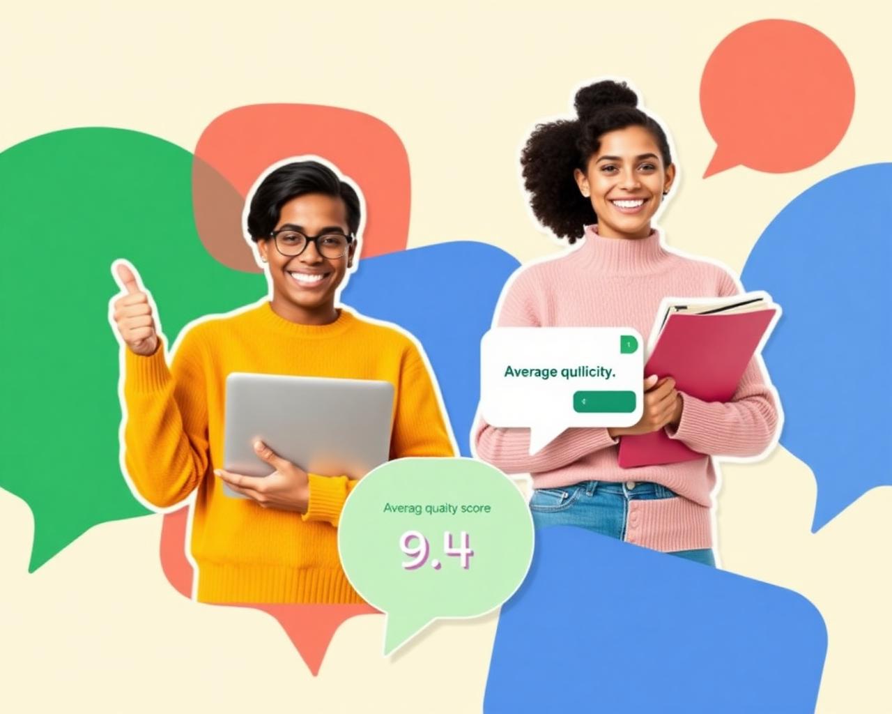 Two happy UK students supported by Help Assignment